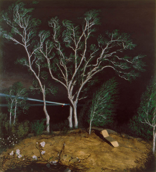 Search Light, 2002, oil on canvas, 78 x 70 in., collection: William F. Cornell