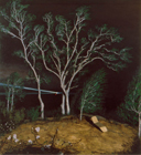 Search Light, 2002, oil on canvas, 78 x 70 in., collection: William F. Cornell