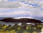 Monhegan Island, 1999, watercolor, 10 ½ x 14 in.