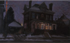 House on Jackson Street, 2002, oil on canvas, 33 x 55 in.