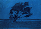 Streeter’s Tree, 1986, oil on silk, 32 x 43 in.