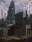 View from the Gallery, 1983, oil on canvas, 45 x 31 in., collection: Private