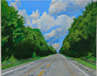 The Highway (Study), 2008, watercolor and gouache, 10 ½ x 13 in. 