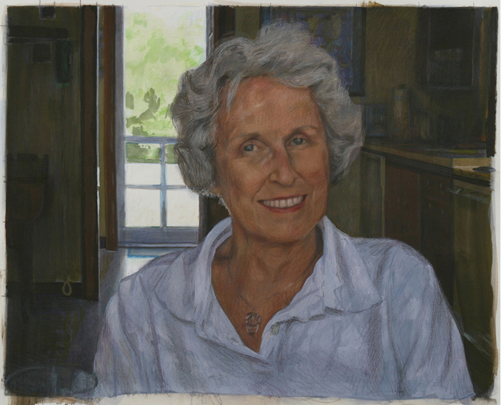 Mom at 82, 2009, watercolor, gouache and colored pencil, 24 x 30 in.