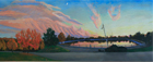 Reservoir / Election Day 2008 #2, 2009, gouache and colored pencil, 16 x 40 in., collection: Private