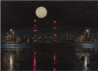 Reservoir / Twins, 2010, oil on canvas, 24 x 33 in. 