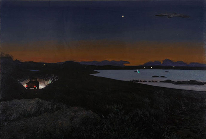 Daybreak at the Harbor, 2007, oil on canvas, 39 x 57 1/2 in.