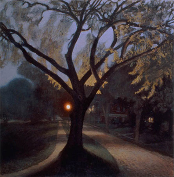 Elm at Dusk, 1994, oil on canvas, 36 x 35 in. (private collection)