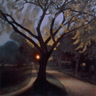 Elm at Dusk, 1994, oil on canvas, 36 x 35 in. (private collection)