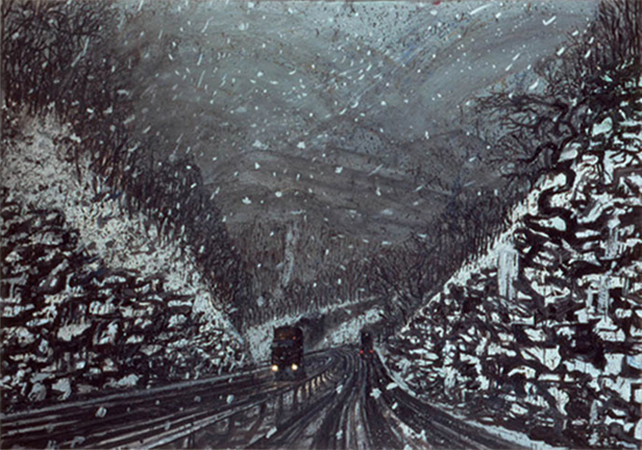 Back to Pittsburgh, 1986, oil on canvas, 62 x 84 in. (collection: Carnegie Museum of Art)