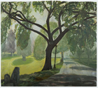 July, 1989, oil on shaped canvas, 60 x 67 (collection: Shawn K. Butler) 