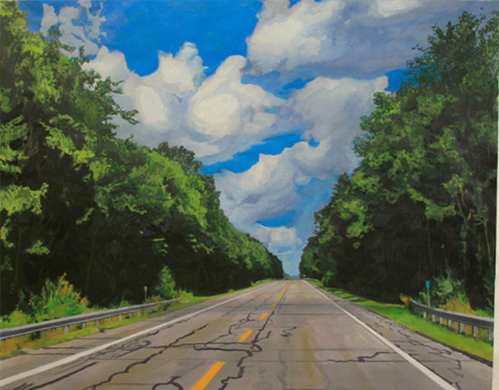 The Highway, 2008, gouache and colored pencil on paper, 54½ x 70 in.