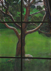 Juniper Tree / Window, 2008, watercolor, gouache, charcoal and pencil on paper, 42 x 30 in.