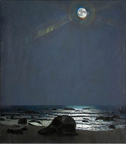 Streeter's Moon, 2006, gouache, colored pencil, charcoal, pastel and graphite on paper, 59 x 67 in.
