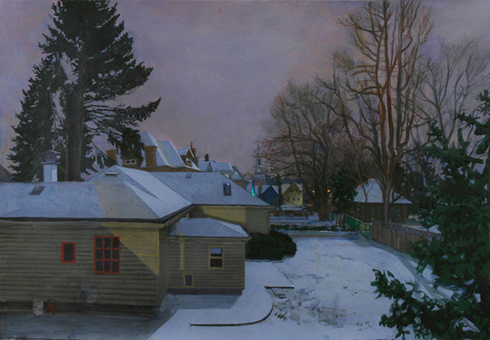 Late Winter, 2008, watercolor, gouache, charcoal, colored pencil and pastel on paper, 40 x 57 ½ in.